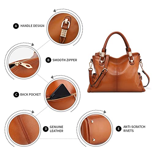 Soft Women Genuine Leather Purses and Handbags Satchel Tote Shoulder Bag